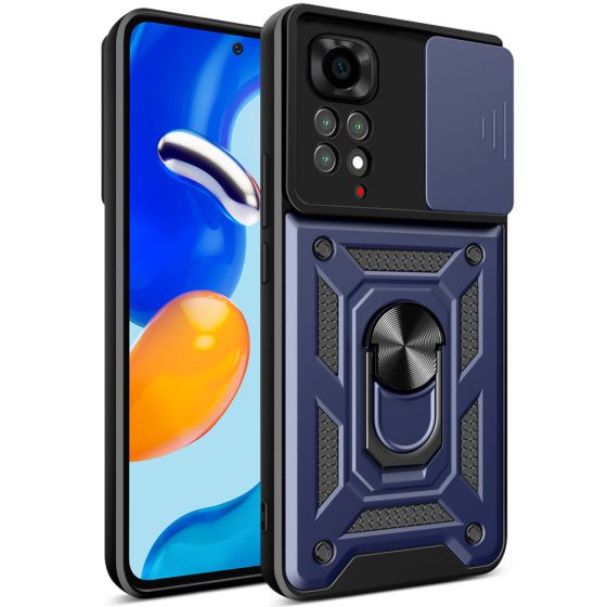 Handyhülle für Xiaomi Redmi Note 11s Case mit Kameraschutz Blau