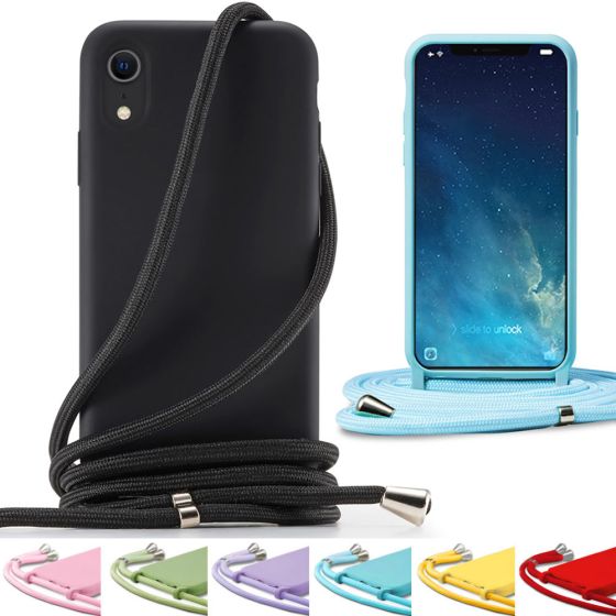 Handyhülle mit Band für iPhone XR Kordel Case