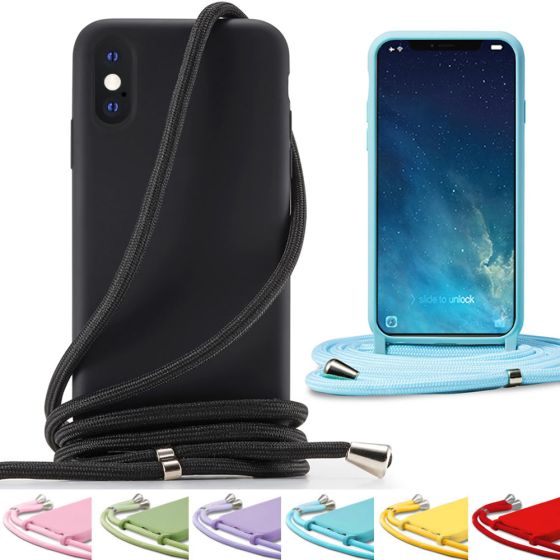 Handyhülle mit Band für iPhone XS Kordel Case