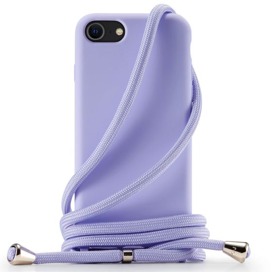 Handyhülle zum Umhängen mit Band Handykette für iPhone 7 Case Lila