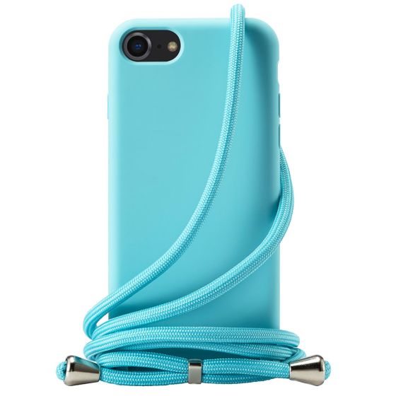 Handyhülle zum Umhängen mit Band Handykette für iPhone 7 Case Türkis Blau