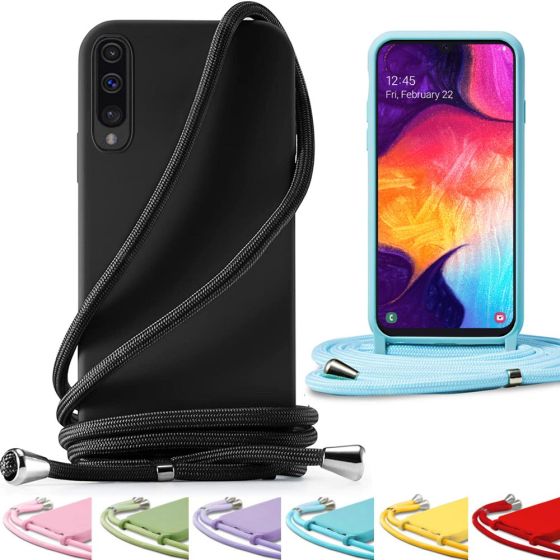 Handyhülle mit Band für Samsung Galaxy A50 Case zum Umhängen 