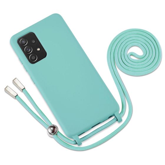 Handyhülle mit Band für Samsung Galaxy A53 Case zum Umhängen Türkis