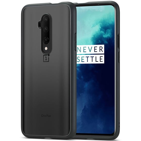 Transparente kristallklare Hülle für Oneplus 7T Pro Case mit schwarzen Rahmen