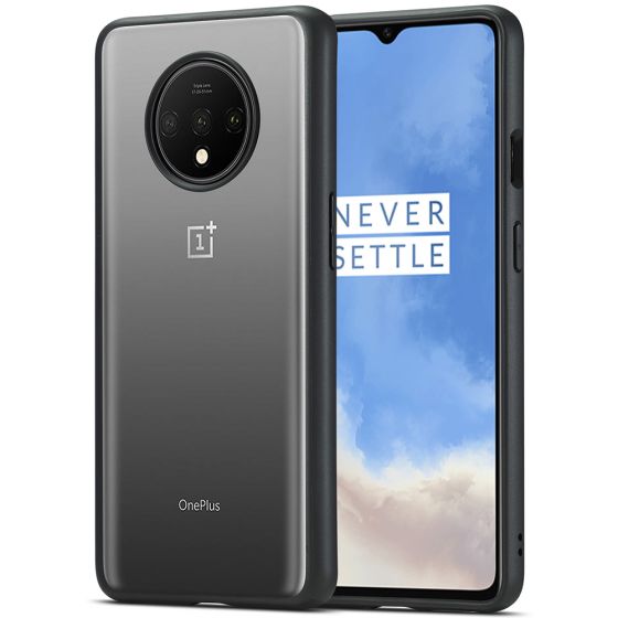 Transparente kristallklare Hülle für Oneplus 7T Case mit schwarzen Rahmen