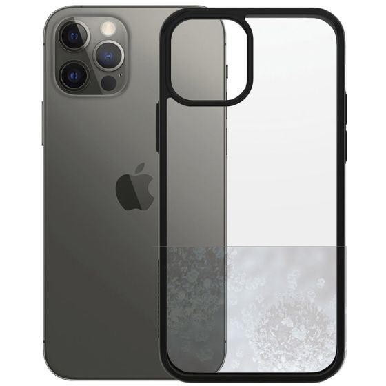 Original Panzerglass Apple iPhone 12 Pro Premium Case Transparent mit schwarzen Rahmen