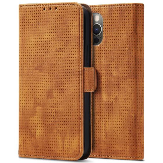 Handyhülle für Apple iPhone 12 Pro Max Handytasche Braun