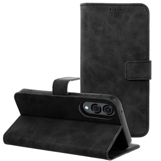 Handytasche für Samsung Galaxy S25 Edge Hülle Flipcase Schwarz