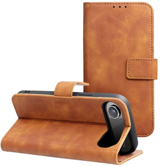 Handytasche für iPhone 17 Air Hülle Flipcase Braun