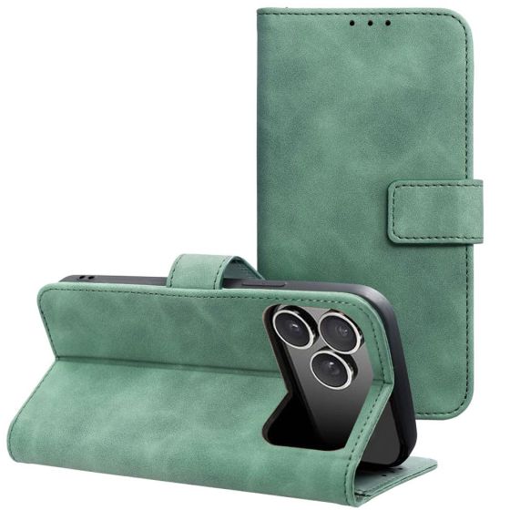 Handytasche für iPhone 17 Pro Max Hülle Flipcase Khaki Grün