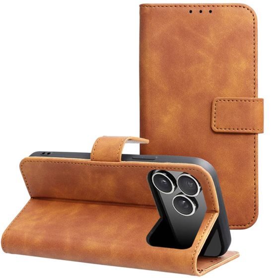 Handytasche für iPhone 17 Pro Max Hülle Flipcase Braun