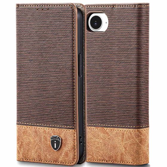 Handytasche für iPhone 17e Hülle Flipcase Etui Braun