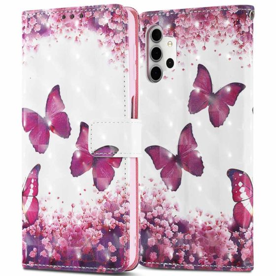 Handytasche für Samsung Galaxy A13 Flipcase Schmetterling