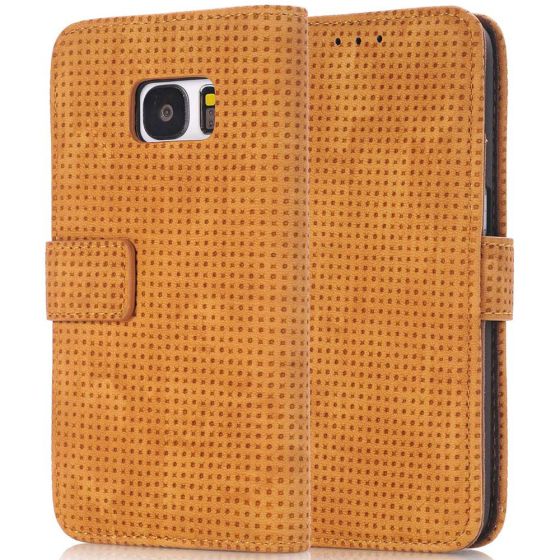 Bookcase für Samsung Galaxy S7 Flipcase in Braun