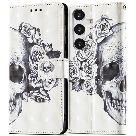 Handytasche für Samsung Galaxy A54 Hülle Totenkopf Motiv