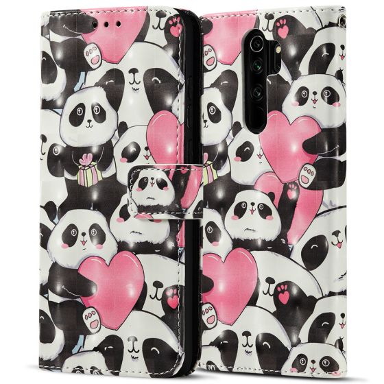 Handyhülle für Xiaomi Redmi Note 8 Pro Flipcase mit Panda Motiv