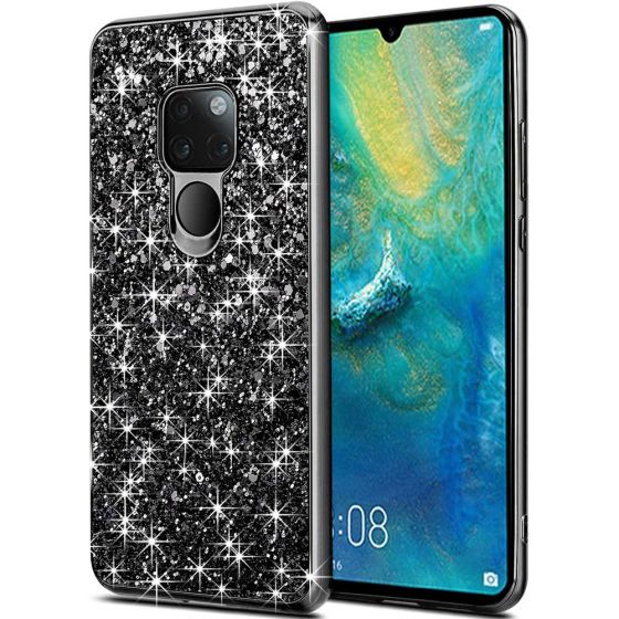 Fitsu Huawei Mate 20 Glitzer Handyhülle in Anthrazit | Versandkostenfrei