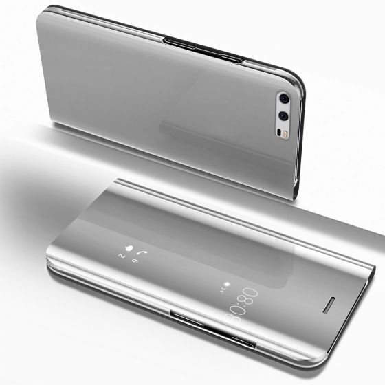 Clear View Flip Case für Huawei P10 in Silber | handyhuellen-24.de