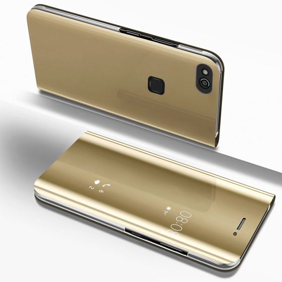 Flip Case für Huawei P10 Lite in Gold | handyhuellen-24.de