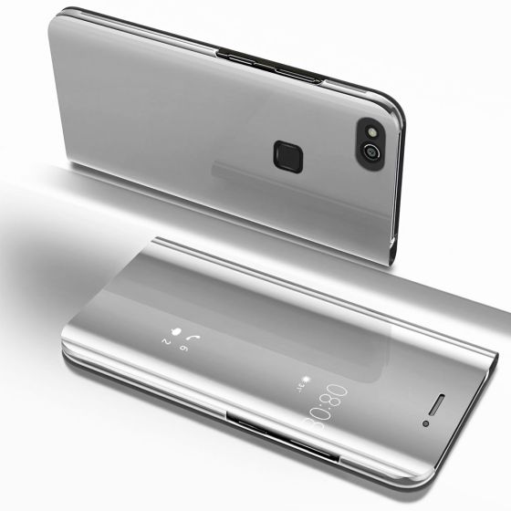 Flip Case für Huawei P10 Lite in Silber| handyhuellen-24.de