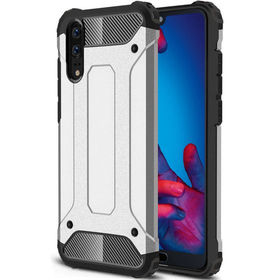 Huawei P20 Hülle Outdoor Case Cover - Silber