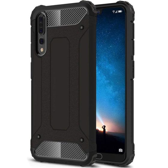 Huawei P20 Pro Hülle Outdoor Case Cover - Schwarz