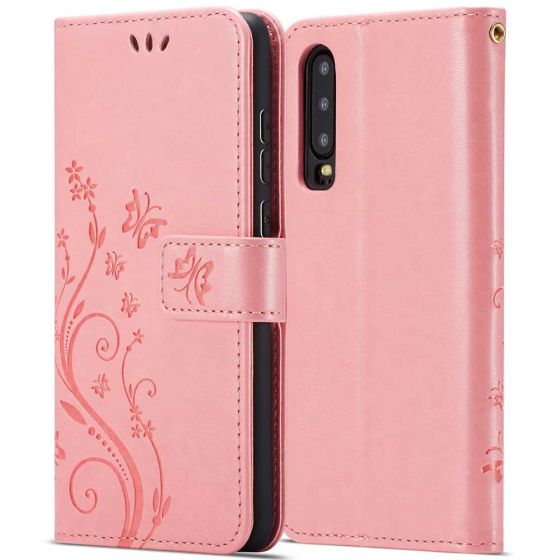 Motivhülle für Huawei P30 mit Schmetterling in Rosa | handyhuellen-24.de