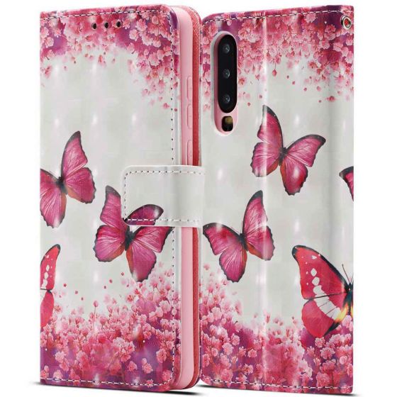Cover für Huawei P30 mit Schmetterling Motiv | handyhuellen-24.de