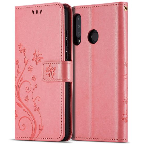 Motivhülle für Huawei P30 Lite mit Schmetterling Motiv in Rosa | Ohne Versandkosten | handyhuellen-24.de