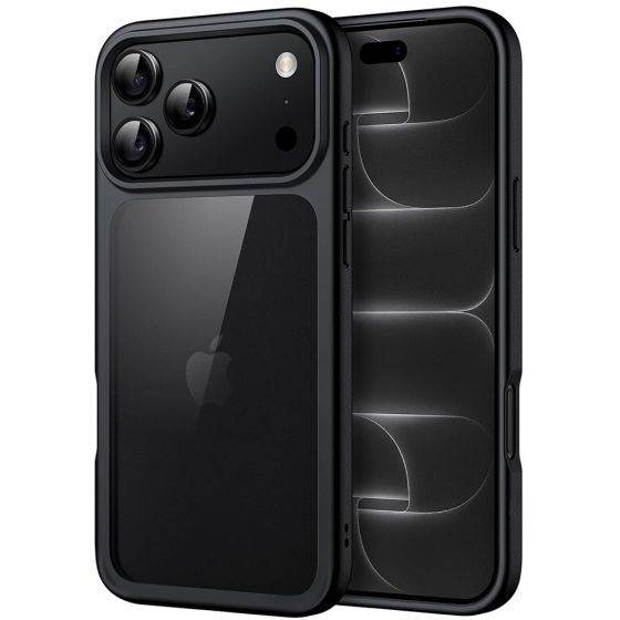 Transparente Handyhülle für iPhone 18 Pro Max Case Durchsichtig mit schwarzen Rahmen