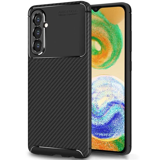 Handyhülle für Samsung Galaxy A04s Case Carbon Schwarz