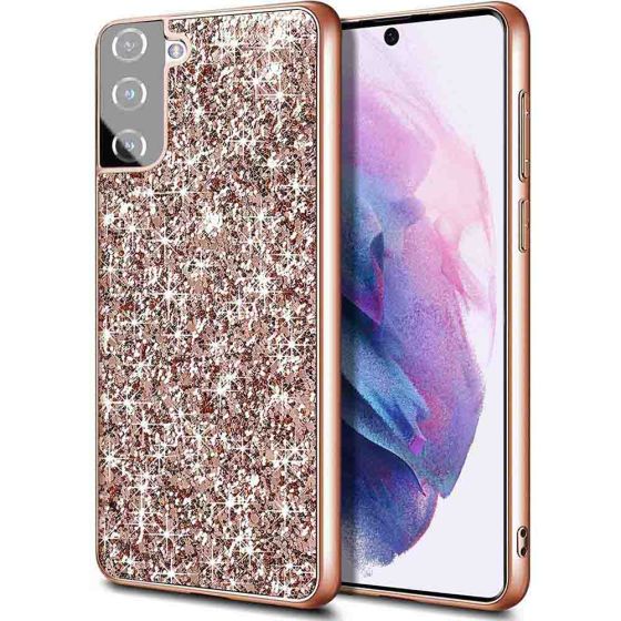 Glitzer Hülle für Samsung Galaxy S21 Plus Case Roségold