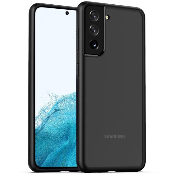 Transparente kristallklare Hülle für Samsung Galaxy S22 Plus Case mit schwarzen Rahmen