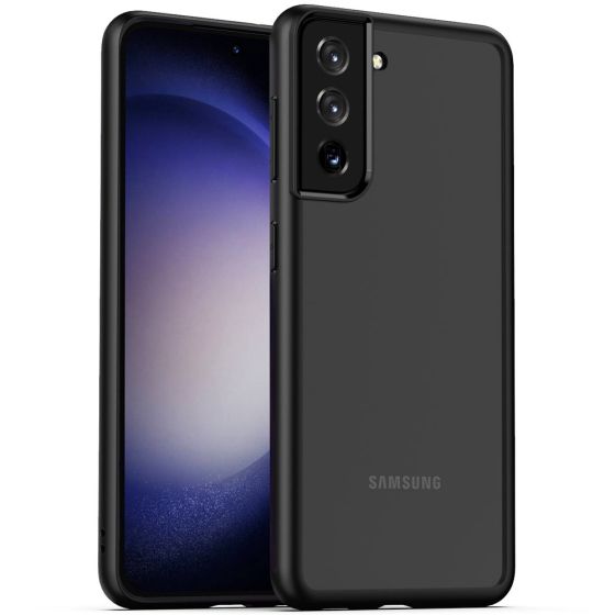 Transparente Handyhülle für Galaxy S23 Case mit schwarzen Rahmen
