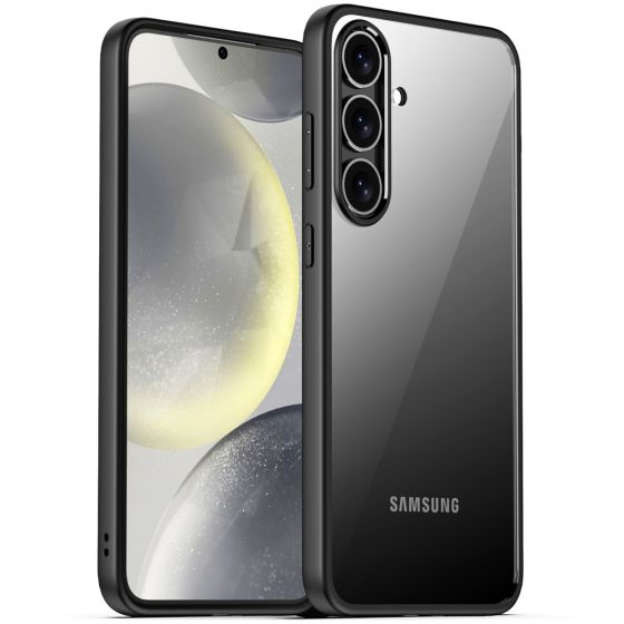 Transparente Hülle für Galaxy S24 mit schwarzen Rahmen