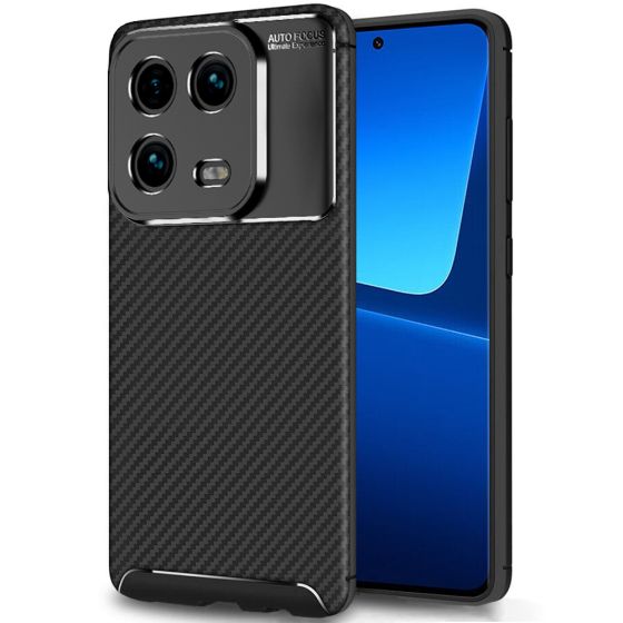 Handyhülle für Xiaomi 13 Pro Hülle Carbon Case Schwarz