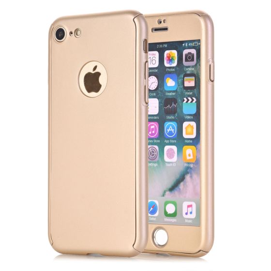 Fullcover 360° Hülle für iPhone 8 Plus in Gold