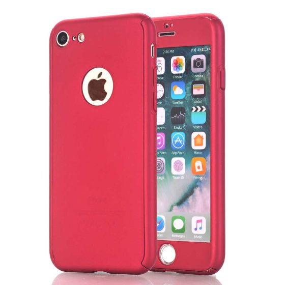 Fullcover für iPhone 5 / 5s / SE in Rot inkl. Schutzglas