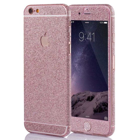 Glitzer Handyfolie für Apple iPhone 4 / 4s in Rosa | handyhuellen-24.de