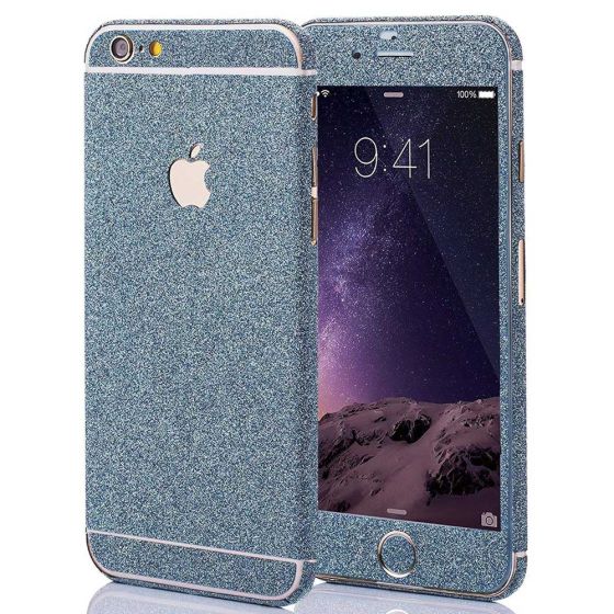 Glitzer Handyfolie für Apple iPhone 4 / 4s in Blau