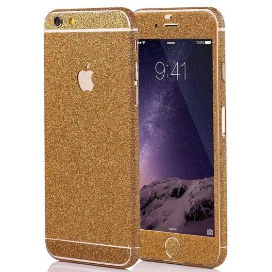 Glitzer Handyfolie für Apple iPhone 4 / 4s in Gold | handyhuellen-24.de