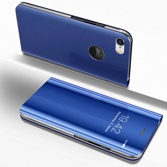 Handy Hülle für Apple iPhone 6 / 6s Clear View Flip Case - Blau