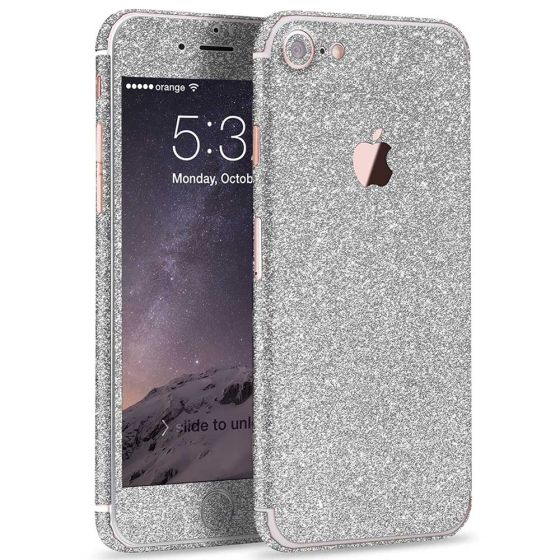 Glitzer Handyfolie für Apple iPhone 7 in Silber