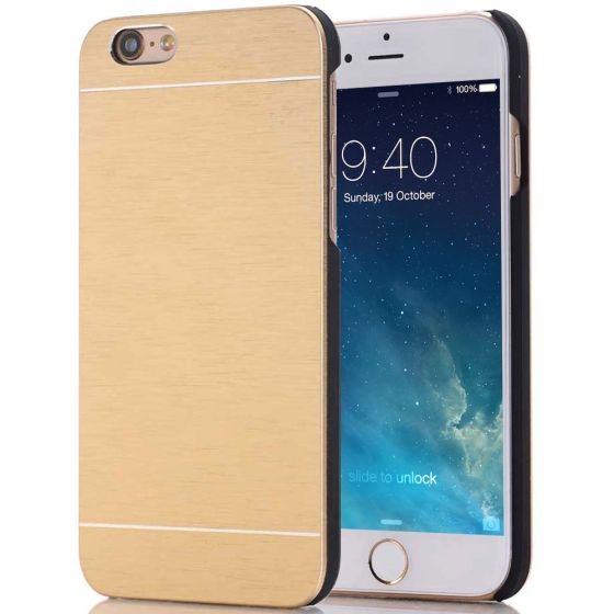 Aluminium Hülle für iPhone 8 Gold | handyhuellen-24