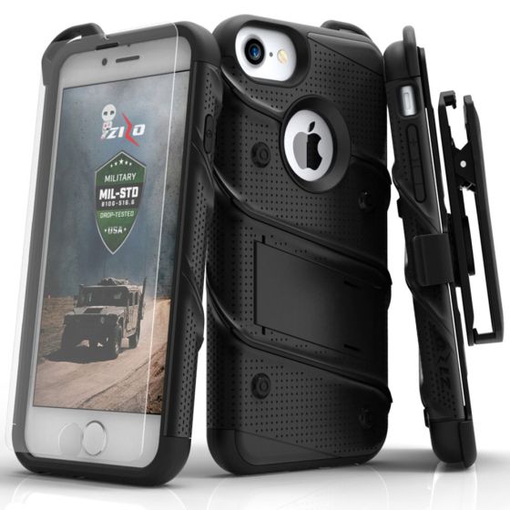 360° Hülle für Apple iPhone 8 inkl. Panzerglasfolie - Schwarz | handyhuellen-24.de