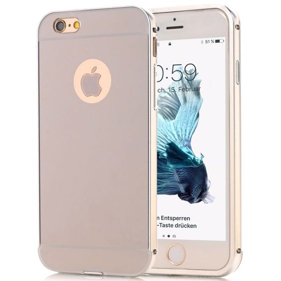 Spiegel Case für iPhone 8 Plus in Silber | handyhuellen-24.de