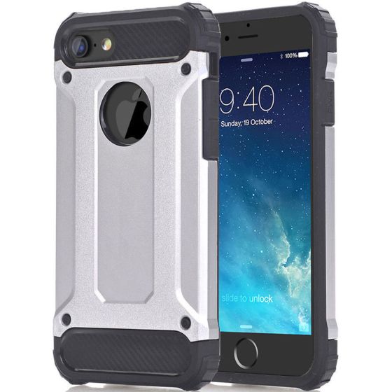 Robuste Outdoor Hülle für Apple iPhone 6 Plus / 6s Plus in Silber