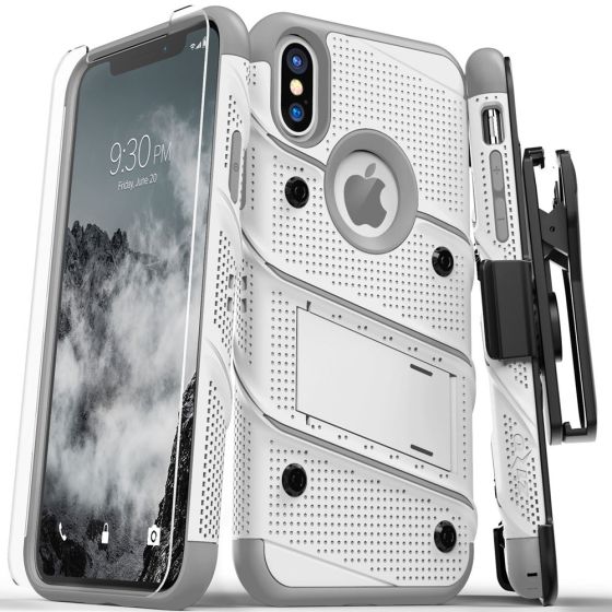 Hülle für iPhone X inkl. Panzerglasfolie Weiß