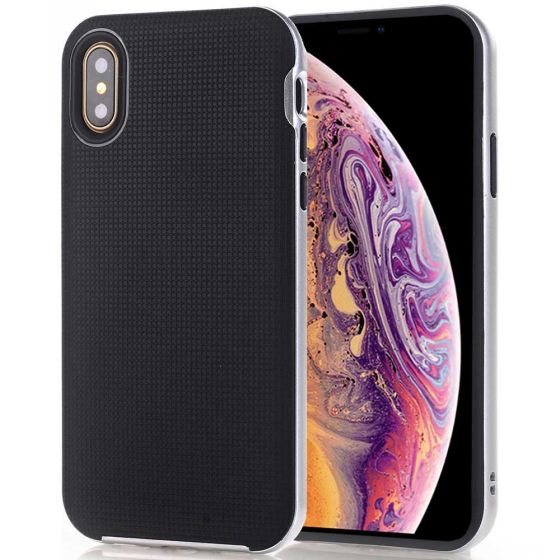 Schale für iPhone XS in Schwarz / Silber | handyhuellen-24.de