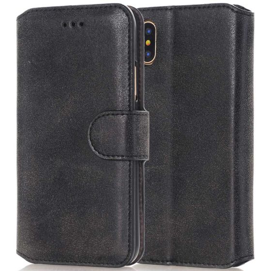 Book Case für iPhone XS in Schwarz | handyuellen-24.de